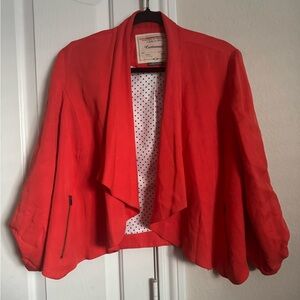 Anthropologie Cartonnier Orange Open Blazer Jacket